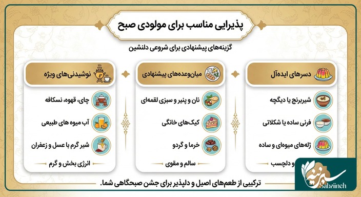 پذیرایی مناسب برای مولودی صبح