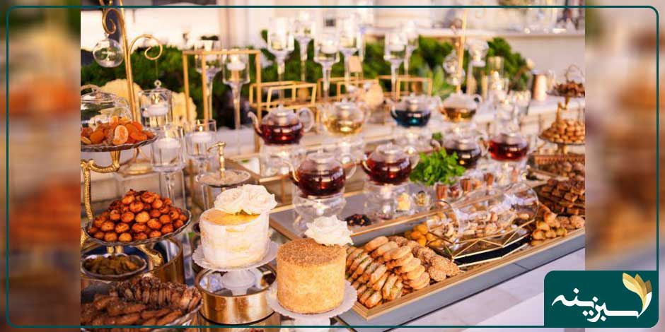 بوفه چای و شیرینی سنتی ایرانی